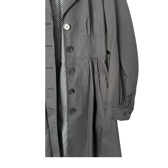 H&M Lined Trench Coat w Pleated Detail & Belt - Picture 9 of 11